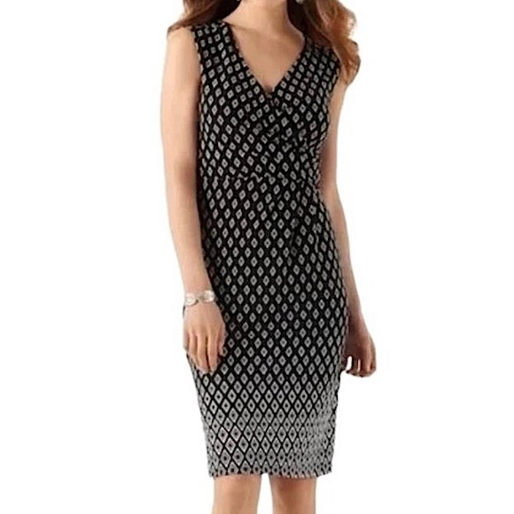White House Black Market Diamond Print Dress
